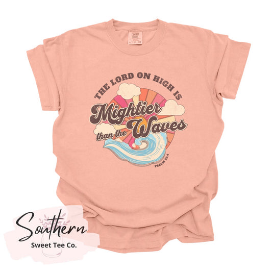 Mightier than the Waves Peachy Graphic Tee