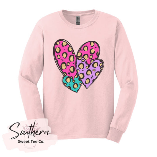 Candied Hearts Long Sleeve Graphic Tee